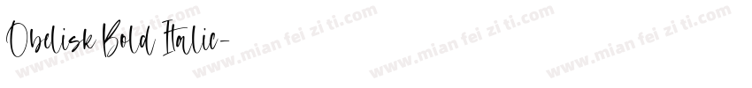 Obelisk Bold Italic字体转换
